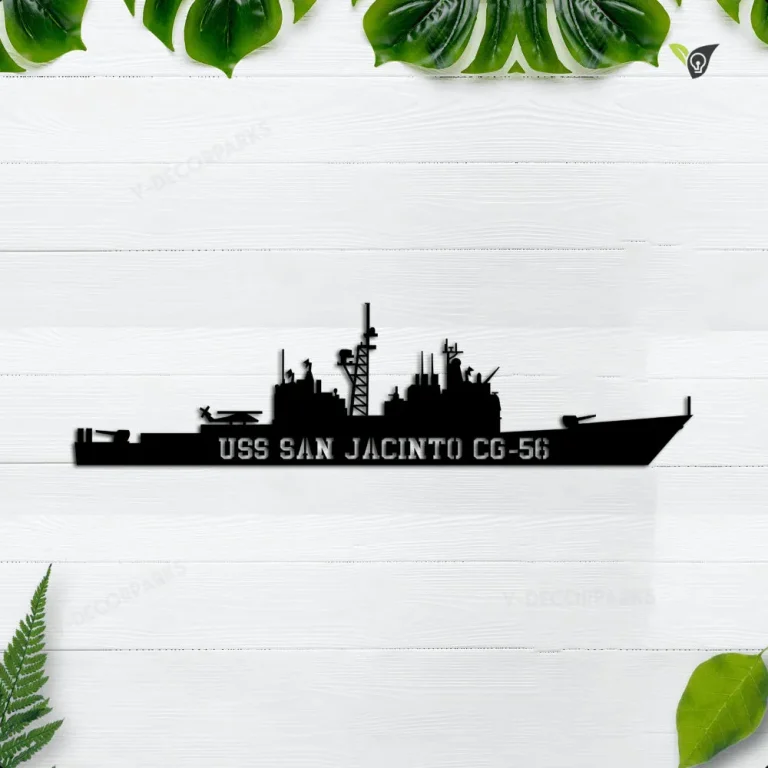 Uss San Jacinto Cg-56 Metal Wall Art, Custom Us Navy Ships Metal Sign, Metal Veteran Decor, Navy Gift, Decor Decoration