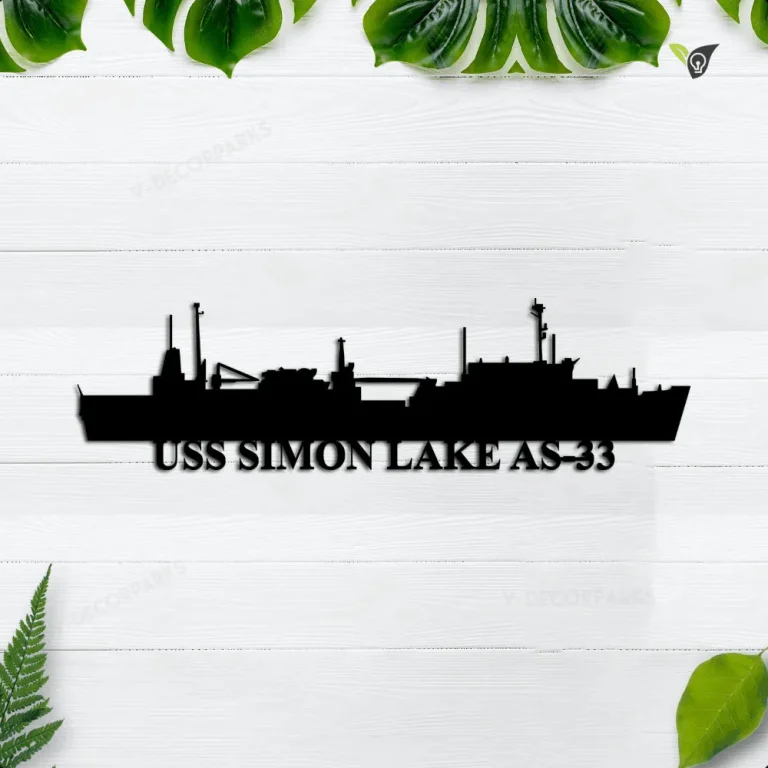 Uss Simon Lake As-33 Metal Wall Art, Custom Us Navy Ships Metal Sign, Metal Veteran Decor, Navy Gift, Decor Decoration