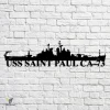 Uss Saint Paul Ca 73 Navy Ship Metal Art, Navy Ships Silhouette Metal Gift For Navy Veteran, Custom Us Navy Ship Metal Sign