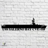 Uss Salerno Bay Cve-110 Navy Ship Metal Art, Navy Ships Silhouette Metal Gift For Navy Veteran, Custom Us Navy Ship Metal Sign