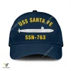 Uss Santa Fe Ssn 763 Classic Baseball Cap Gift For Navy Veteran, Custom Print/embroidered Us Navy Ships Classic Cap