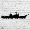 Uss Schenectady Lst-1185 Navy Ship Metal Art, Navy Ships Silhouette Metal Gift For Navy Veteran, Custom Us Navy Ship Metal Sign