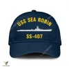 Uss Sea Robin Ss 407 Classic Baseball Cap Gift For Navy Veteran, Custom Print/embroidered Us Navy Ships Classic Cap