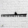 Uss Sennett Ss-408 Navy Ship Metal Art, Navy Ships Silhouette Metal Gift For Navy Veteran, Custom Us Navy Ship Metal Sign