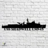 Uss Shadwell Lsd-15 Navy Ship Metal Art, Navy Ships Silhouette Metal Gift For Navy Veteran, Custom Us Navy Ship Metal Sign