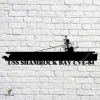 Uss Shamrock Bay Cve-84 Navy Ship Metal Art, Navy Ships Silhouette Metal Gift For Navy Veteran, Custom Us Navy Ship Metal Sign