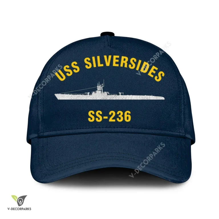 Uss Silversides Ss-236 Classic Baseball Cap Gift For Navy Veteran, Custom Print/embroidered Us Navy Ships Classic Cap