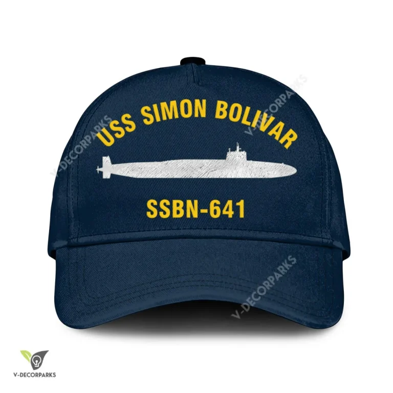 Uss Simon Bolivar Ssbn-641 Classic Baseball Cap Gift For Navy Veteran, Custom Print/embroidered Us Navy Ships Classic Cap