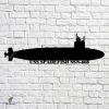 Uss Spadefish Ssn-668 Navy Ship Metal Art, Navy Ships Silhouette Metal Gift For Navy Veteran, Custom Us Navy Ship Metal Sign