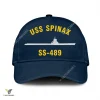 Uss Spinax Ss-489 Classic Baseball Cap Gift For Navy Veteran, Custom Print/embroidered Us Navy Ships Classic Cap