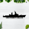 Uss Sterett Dlg-31 Metal Wall Art, Custom Us Navy Ships Metal Sign, Metal Veteran Decor, Navy Gift, Decor Decoration