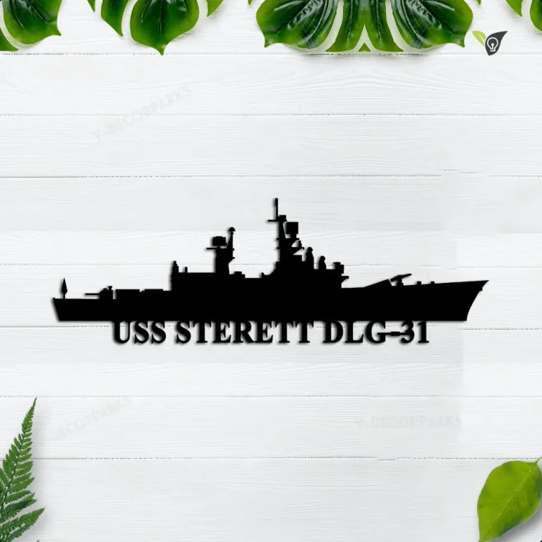 Uss Sterett Dlg-31 Metal Wall Art, Custom Us Navy Ships Metal Sign, Metal Veteran Decor, Navy Gift, Decor Decoration