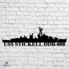 Uss Stickell Ddr-888 Navy Ship Metal Art, Navy Ships Silhouette Metal Gift For Navy Veteran, Custom Us Navy Ship Metal Sign