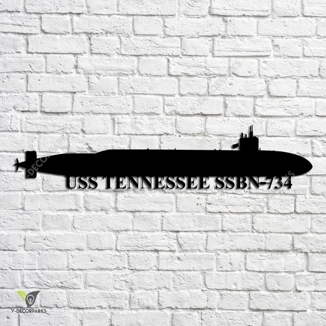 USS-Tennessee-SSBN-734_metalmu.webp Uss Tennessee Ssbn-734 Navy Ship Metal Art, Navy Ships Silhouette Metal Gift For Navy Veteran, Custom Us Navy Ship Metal Sign