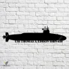 Uss Thomas A. Edison Ssbn-610 Navy Ship Metal Art, Navy Ships Silhouette Metal Gift For Navy Veteran, Custom Us Navy Ship Metal Sign