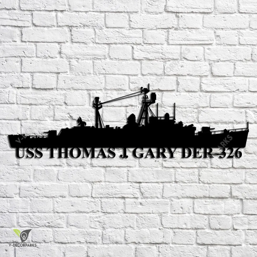 USS-Thomas-J.-Gary-DER-326_metalmu.webp Uss Thomas J. Gary Der-326 Navy Ship Metal Art, Navy Ships Silhouette Metal Gift For Navy Veteran, Custom Us Navy Ship Metal Sign