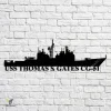 Uss Thomas S. Gates Cg-51 Navy Ship Metal Art, Navy Ships Silhouette Metal Gift For Navy Veteran, Custom Us Navy Ship Metal Sign