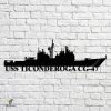 Uss Ticonderoga Cg-47 Navy Ship Metal Art, Navy Ships Silhouette Metal Gift For Navy Veteran, Custom Us Navy Ship Metal Sign