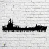 Uss Tom Green County Lst 1159 Navy Ship Metal Art, Navy Ships Silhouette Metal Gift For Navy Veteran, Custom Us Navy Ship Metal Sign