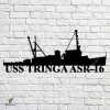 Uss Tringa Asr-16 Navy Ship Metal Art, Navy Ships Silhouette Metal Gift For Navy Veteran, Custom Us Navy Ship Metal Sign