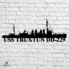 Uss Truxtun Dd-229 Navy Ship Metal Art, Navy Ships Silhouette Metal Gift For Navy Veteran, Custom Us Navy Ship Metal Sign