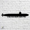 Uss Tucson Ssn 770 Navy Ship Metal Art, Navy Ships Silhouette Metal Gift For Navy Veteran, Custom Us Navy Ship Metal Sign