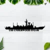 Uss Underwood Ffg-36 Metal Wall Art, Custom Us Navy Ships Metal Sign, Metal Veteran Decor, Navy Gift, Decor Decoration