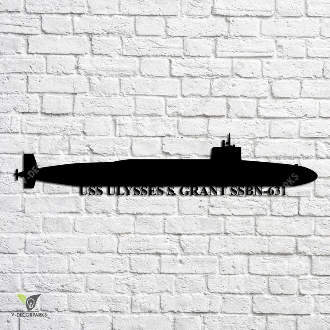 USS-Ulysses-S.-Grant-SSBN-631_metalmu.webp Uss Ulysses S. Grant Ssbn-631 Navy Ship Metal Art, Navy Ships Silhouette Metal Gift For Navy Veteran, Custom Us Navy Ship Metal Sign
