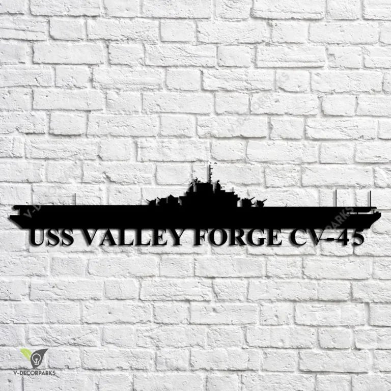 Uss Valley Forge Cv-45 Navy Ship Metal Art, Navy Ships Silhouette Metal Gift For Navy Veteran, Custom Us Navy Ship Metal Sign