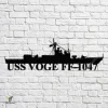 Uss Voge Ff-1047 Navy Ship Metal Art, Navy Ships Silhouette Metal Gift For Navy Veteran, Custom Us Navy Ship Metal Sign