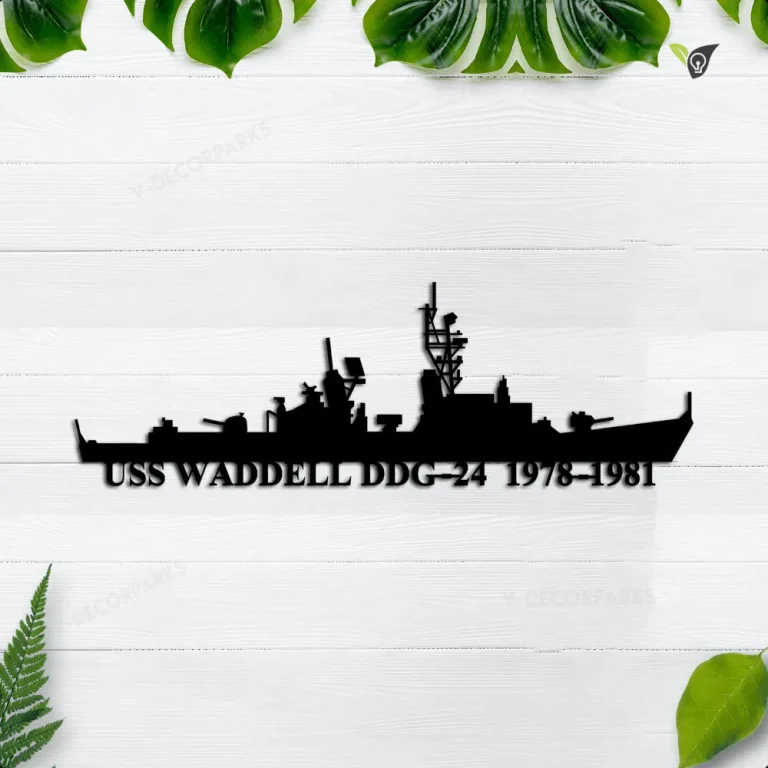 Uss Waddell Ddg-24 Metal Wall Art, Custom Us Navy Ships Metal Sign, Metal Veteran Decor, Navy Gift, Decor Decoration