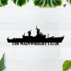 Uss Wainwright Cg-28 Navy Ships Metal Sign, Battleship Metal Sign, Navy Veterans Gift, Navy Gifts For Men, Fathers Day Gift For Navy Dad