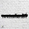 Uss Waterford Ard-5 Navy Ship Metal Art, Navy Ships Silhouette Metal Gift For Navy Veteran, Custom Us Navy Ship Metal Sign