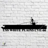 Uss White Plains Cve-66 Navy Ship Metal Art, Navy Ships Silhouette Metal Gift For Navy Veteran, Custom Us Navy Ship Metal Sign