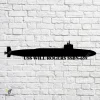 Uss Will Rogers Ssbn-659 Navy Ship Metal Art, Navy Ships Silhouette Metal Gift For Navy Veteran, Custom Us Navy Ship Metal Sign