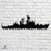 Uss William V. Pratt Ddg-44 Navy Ship Metal Art, Navy Ships Silhouette Metal Gift For Navy Veteran, Custom Us Navy Ship Metal Sign