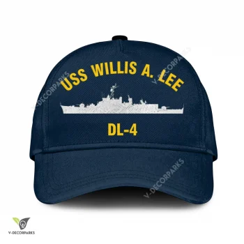 Uss Willis A. Lee L Classic Baseball Cap Gift For Navy Veteran, Custom Print/embroidered Us Navy Ships Classic Cap