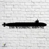 Uss Wyoming Ssbn-742 Navy Ship Metal Art, Navy Ships Silhouette Metal Gift For Navy Veteran, Custom Us Navy Ship Metal Sign