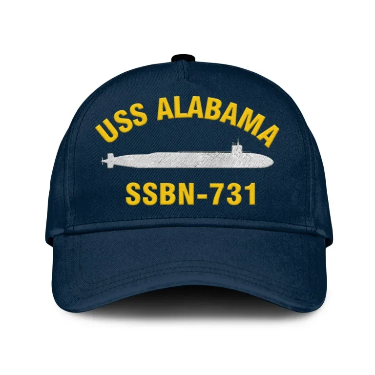 Uss Alabama Ssbn-731 Classic Cap, Custom Print/embroidered Us Navy Ships Classic Baseball Cap, Gift For Navy Veteran