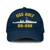 Uss Ault Dd-698 Classic Cap, Custom Print/embroidered Us Navy Ships Classic Baseball Cap, Gift For Navy Veteran