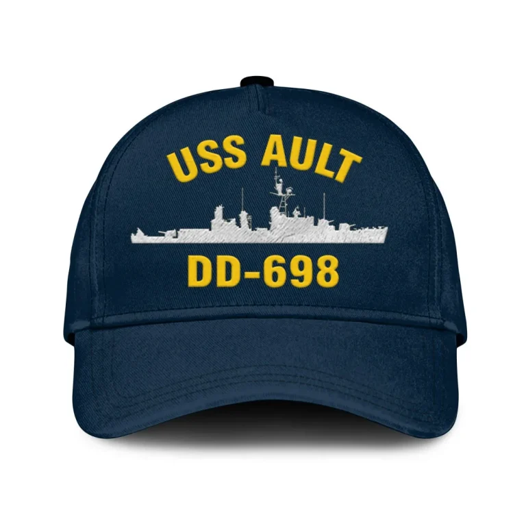 Uss Ault Dd-698 Classic Cap, Custom Print/embroidered Us Navy Ships Classic Baseball Cap, Gift For Navy Veteran