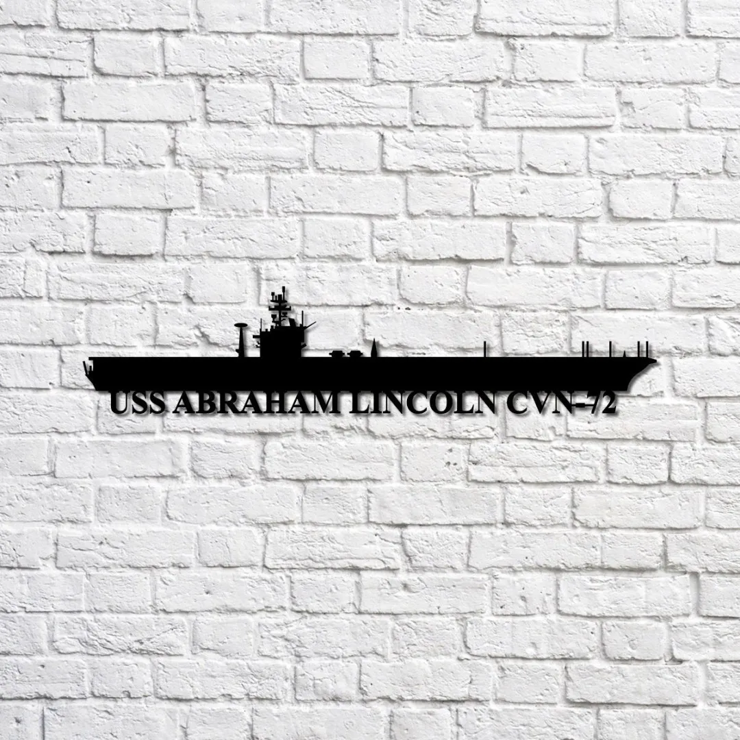 USS_20Abraham_20Lincoln_20CVN-72_1024x1024_2x_4153a6db-03c5-47cd-9ad7-4d22a0926b83.webp Uss Abraham Lincoln Cvn-72 Navy Ship Metal Sign, Memory Wall Metal Sign Gift For Navy Veteran, Navy Ships Silhouette Metal Sign