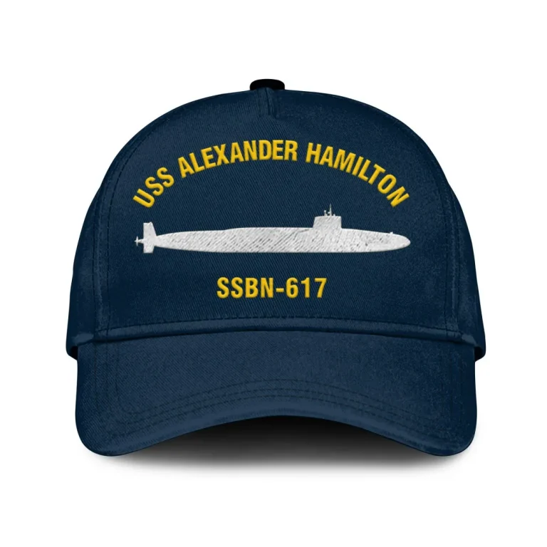 Uss Alexander Hamilton Ssbn 617 Classic Cap, Custom Print/embroidered Us Navy Ships Classic Baseball Cap, Gift For Navy Veteran