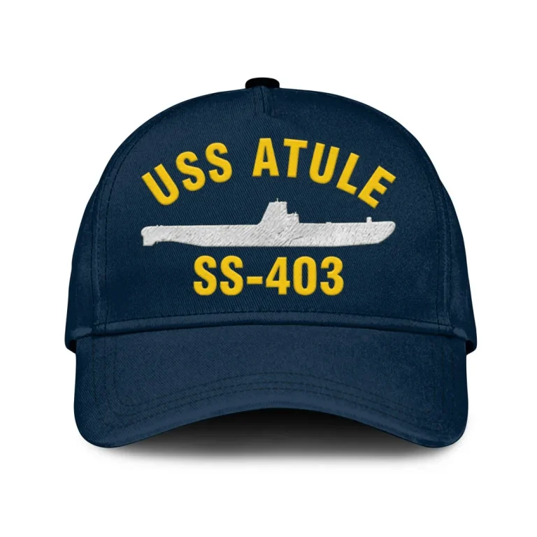 Uss Atule Ss-403 Classic Cap, Custom Print/embroidered Us Navy Ships Classic Baseball Cap, Gift For Navy Veteran