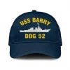 Uss Barry Ddg 52 Classic Cap, Custom Print/embroidered Us Navy Ships Classic Baseball Cap, Gift For Navy Veteran
