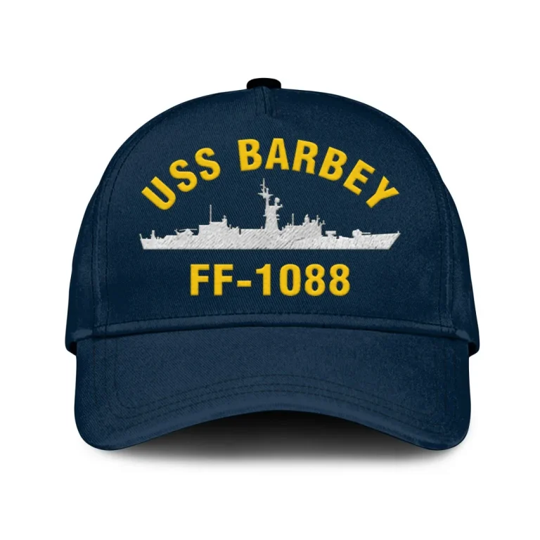 Uss Barbey Ff-1088 Classic Cap, Custom Print/embroidered Us Navy Ships Classic Baseball Cap, Gift For Navy Veteran