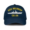 Uss Belknap Cg-26 Classic Cap, Custom Print/embroidered Us Navy Ships Classic Baseball Cap, Gift For Navy Veteran