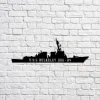 Uss Bulkeley Ddg-84 Destroyer Ship Navy Ship Metal Sign, Memory Wall Metal Sign Gift For Navy Veteran