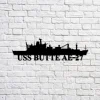 Uss Butte Ae-27 Navy Ship Metal Sign, Memory Wall Metal Sign Gift For Navy Veteran, Navy Ships Silhouette Metal Sign