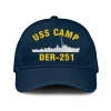 Uss Camp Der-251 Classic Cap, Custom Print/embroidered Us Navy Ships Classic Baseball Cap, Gift For Navy Veteran